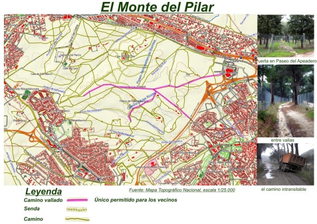 Mapa del monte del Pilar